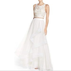 SEQUIN HEARTS - Embroidered Tulle Two-Piece Gown/Size 7 Juniors (4 women) NWTO